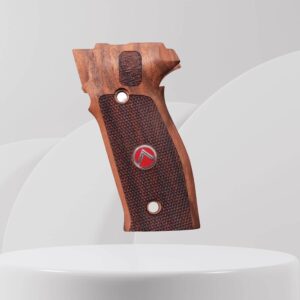 Sig Sauer P226 LDC II and LDC 2 Walnut Wood Grips Silver Metal Logo