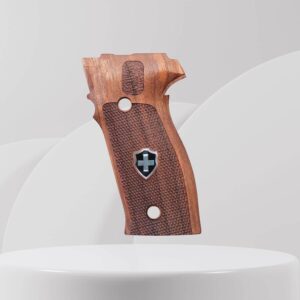 Sig Sauer P226 LDC II and LDC 2 Walnut Wood Grips Silver Metal Logo