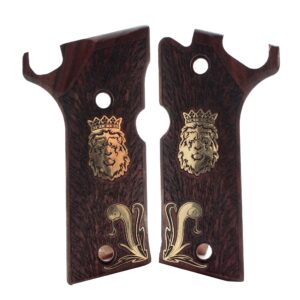 Beretta 92X Performance Gold Engraving Lion Logo Walnut Wood Gun Grips