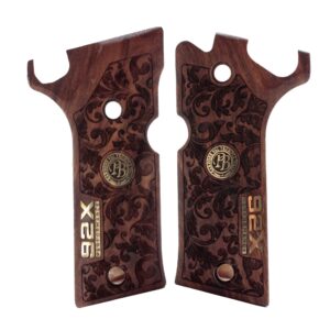 Beretta 92X Performance Gold  Metal Walnut Wood Gun Grips