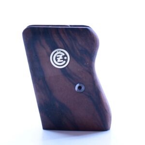 Cz 45 Grips, Gold Metal Logo Walnut Wood Gun Grips