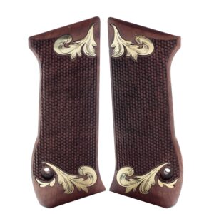 Jericho IWI 941F 941 F 941FS 941 FS 9mm .40 Gold Logo Walnut Wood Grips