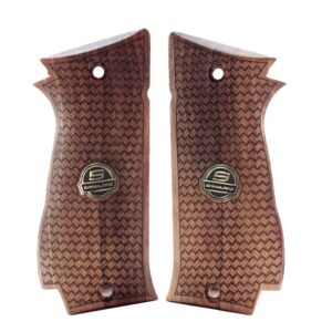 Sar Arms K245 end K245 Compackt Gold Logo Walnut Wood Grips