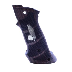 Colt 1911 Grips, Full Size Walnut Wood, Colt Professional Target Gold Metal Gungrip