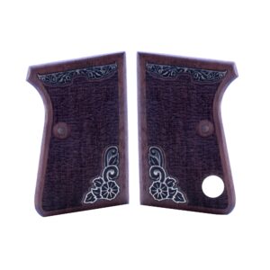 Astra M 2000 Cub Colt Junior .25 Grips, Astra Cub 6.35 Wood Silver Metal Grips