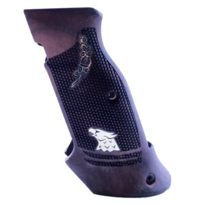 CZ 75B 85B Magwelled Target Grip Walnut Wood Gungrip Gold Metal Handcrafted