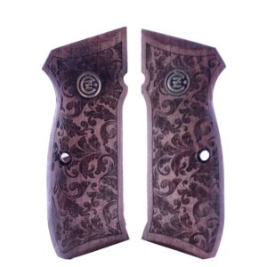 Cz 75 75B 85 85B  Gold Metal Wood Grips
