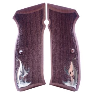 Cz 75 75B 85 85B  Gold Metal Wood Grips