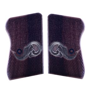 Cz 45 Grips, Gold Metal Logo Walnut Wood Gun Grips