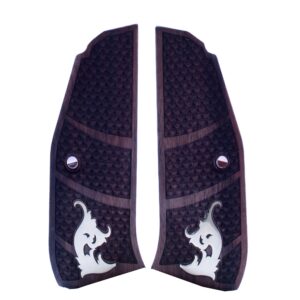 CZ TS 2 Grips, Premium Gun Grips Silver Logo