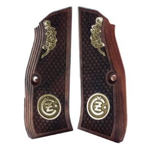 CZ TS 2 Grips, Premium Gun Grips Gold Logo