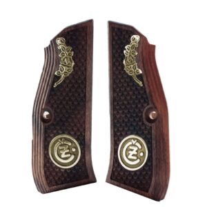 CZ Shadow 2 Compact Gold Metal Wood Grips (Does not fit Shadow 2 Model)