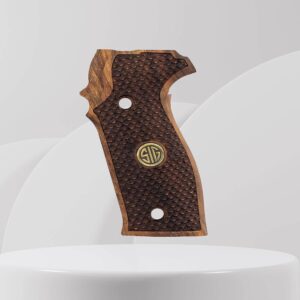 Sig Sauer P226 LDC II and LDC 2 Walnut Wood Grips Gold Metal Logo