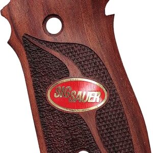 Sig Sauer P228 - P229 and M11-A1 Gold Metal Grips Red Colour Disayn(P229 (DA/SA) (Doesn`t fit P229 Legion SAO))